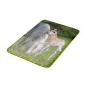 Haflingerの馬のミイラの写真を持つかわいいベビーの子馬 バスマット (アングル)