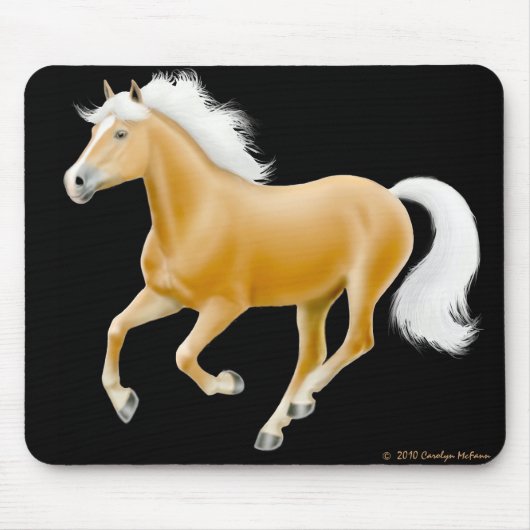 HaflingerのPalominoの馬のマウスパッド マウスパッド (正面)