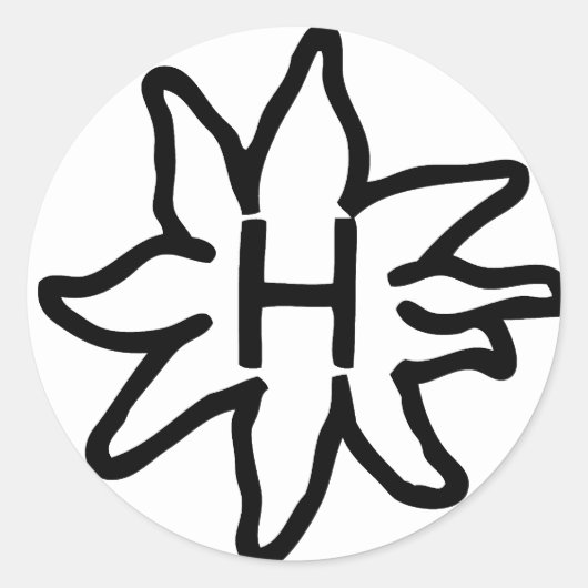 Haflingerステッカーセット ラウンドシール (正面)