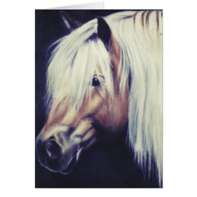 "Haflinger子馬"のウマ科のなカード (正面)