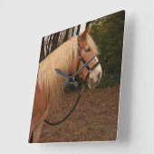 Haflinger Wallach Mifisto - Wanduhr スクエア壁時計 (傾斜)