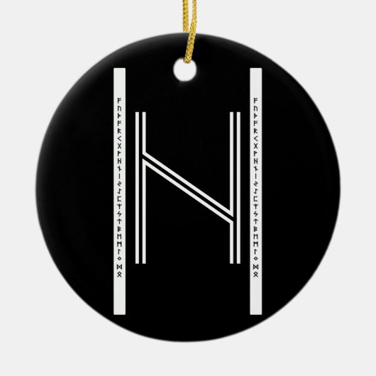 Hagalaz BW Ornaments セラミックオーナメント (正面)