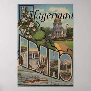 Hagerman、アイダホ-大きい手紙場面 ポスター