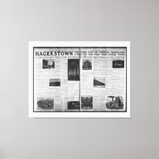 Hagerstownワシントン・ヘラルド1912で特集 キャンバスプリント (正面)