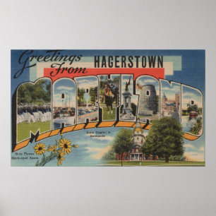 Hagerstown、メリーランド-大きい手紙場面 ポスター
