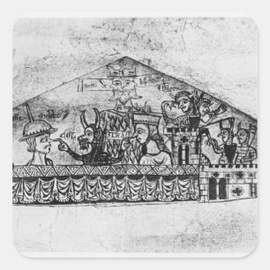 Haggadahからの英国のユダヤ人の風刺漫画、 スクエアシール