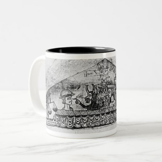 Haggadahからの英国のユダヤ人の風刺漫画、 ツートーンマグカップ (正面左)