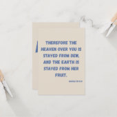 Haggai 1:10 KJVバイブル聖句キリスト教の献身 カード (正面/裏面インサイチュ)