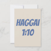 Haggai 1:10 KJVバイブル聖句キリスト教の献身 カード (裏面)