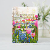 Haggai 1:10 KJV聖句キリスト教の献身の写真 カード (スタンド正面)