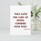 Haggai 1:7 KJVバイブル聖句クリスチャン聖なる書物、 経典 カード (スタンド正面)