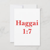 Haggai 1:7 KJV聖句キリスト教聖なる書物、 経典Pic カード (裏面)