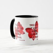 Haggai 1:7 KJV聖句キリスト教聖なる書物、 経典Pic マグカップ (正面左)