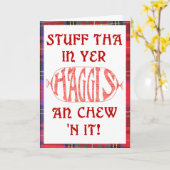 Haggisのおもしろいなバースデー・カード カード (黄色い花)