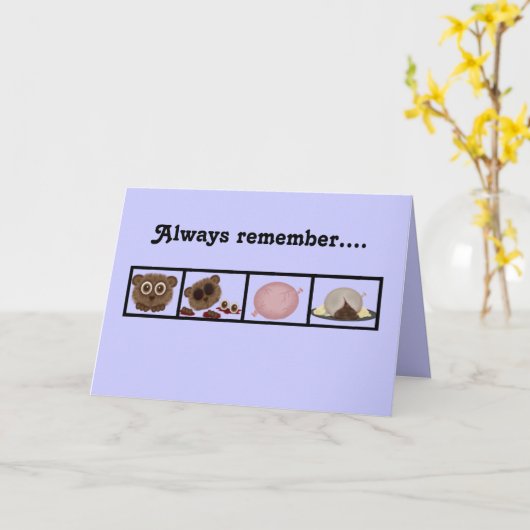 Haggisの挨拶状 カード (黄色い花)