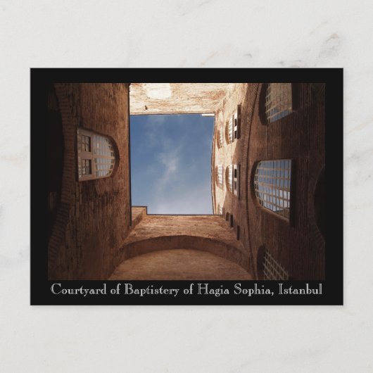 Hagia Sophiaの中庭の郵便はがき ポストカード (正面)