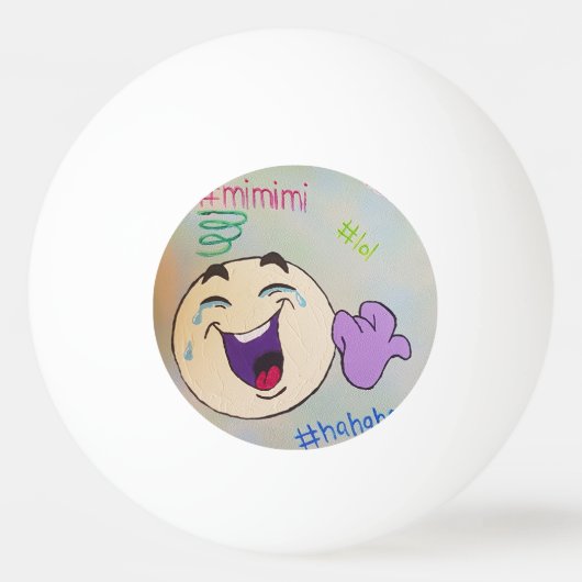 #hahaha 卓球ボール (正面)