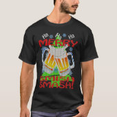 HaHaHa MERRY SMISHSMASH   Holiday Beer Drinking Tシャツ (正面)
