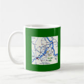 Hahnの地図のマグ1952-1993年 コーヒーマグカップ (左)