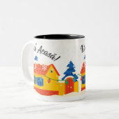 Hai Acasă Snowy Holiday Village Romanian  ツートーンマグカップ (正面左)