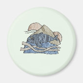 Hai im Stickdesign マグネット (正面)