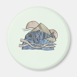 Hai im Stickdesign マグネット