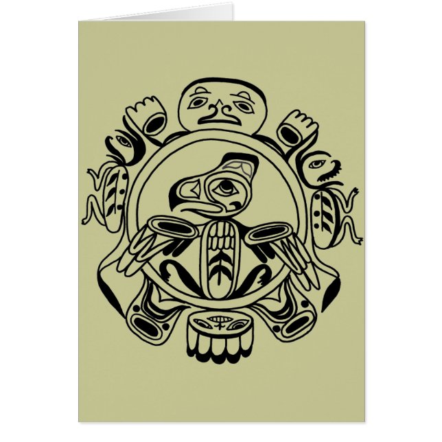 Haidaの芸術- Nativiveのアメリカ人のHaidiaのデザイン (正面)