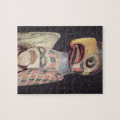 Haidaの「雷鳥」の彫像(色彩の鮮やかな木) ジグソーパズル (横)