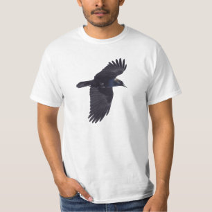 、Haidaゴシック様式、飛んでいるで黒いワタリガラス野性生物 Tシャツ