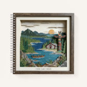 Haida Gwaii B.C. Canada Paper Collage Diorama ノートブック (正面)