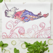 Haighaおよびユニコーン キッチンタオル (折り畳み)