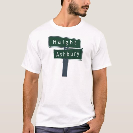 Haight Ashburyのクラシックな道路標識 Tシャツ (正面)