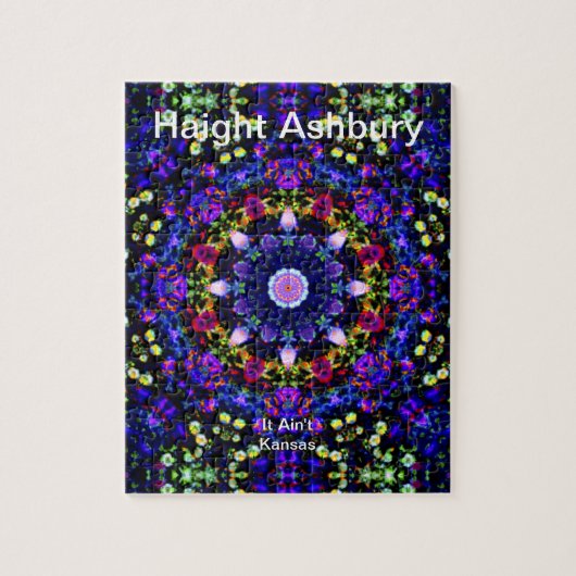 Haight Ashburyのサイケデリックなヒッピーのファッションの芸術 ジグソーパズル (縦)