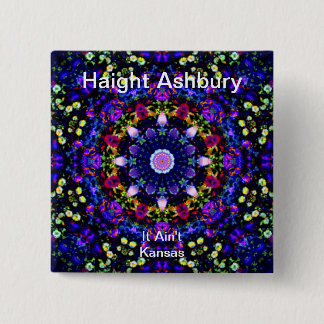 Haight Ashburyのサイケデリックなヒッピーのファッションの芸術 缶バッジ