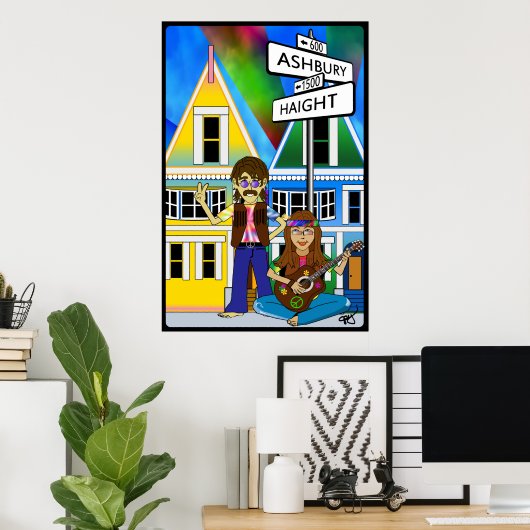 Haight Ashbury Summer of Love Poster ポスター (ホームオフィス)