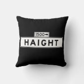 Haight St.のサンフランシスコの道路標識 クッション (裏面)