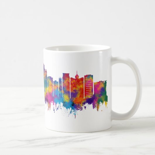 Haikou China Skyline コーヒーマグカップ (右)