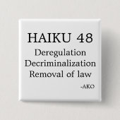 HAIKU 48 SQUARE BUTTON 缶バッジ (正面)