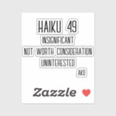 HAIKU 49 シール (シート)