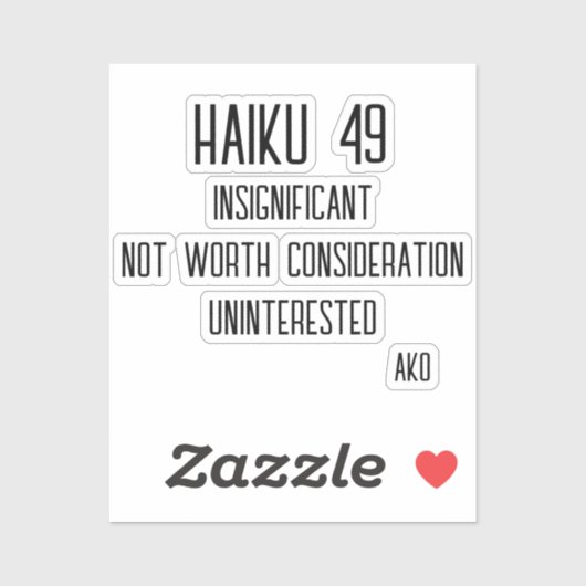 HAIKU 49 シール (シート)
