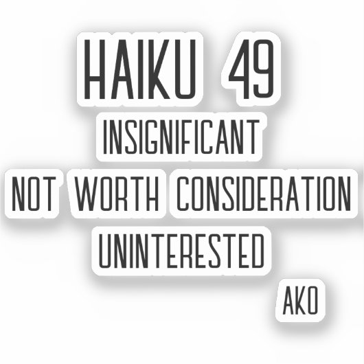 HAIKU 49 シール (正面)