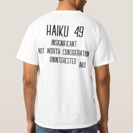 HAIKU 49 TEE Tシャツ (裏面)
