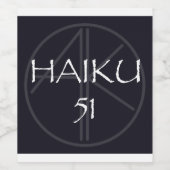 HAIKU 51 WINE BOTTLE ワインラベル (シングルラベル)