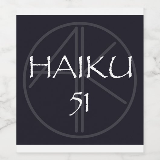 HAIKU 51 WINE BOTTLE ワインラベル (シングルラベル)