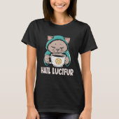 Hail Lucifur Cute Occult Satanic Hail Satan Cat Tシャツ (正面)
