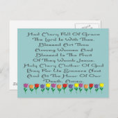 Hail Maryカトリック祈りの言葉ギフト&カード ポストカード (正面/裏面)