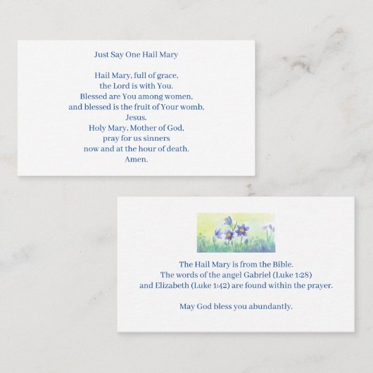 Hail Mary名刺1枚 名刺 (正面/裏面)