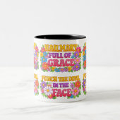 Hail Mary Full of Grace Punch the Devil Mug ツートーンマグカップ (中央)