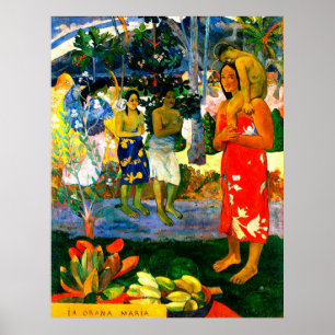 Hail Mary (Ia Orana Maria) (1891) by Paul Gauguin ポスター