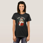 Hail Santa Claus Sleigher Christmas Rock Metal Xma Tシャツ (正面フル)